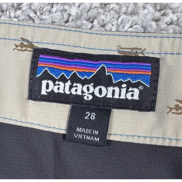 Patagonia Men's Board Shorts Unlined Swimwear Floral Colorblock Size 28 Inseam 9 - Picture 3 of 6